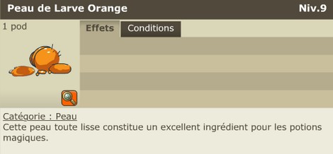 Peau de larve orange
